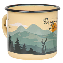Lade das Bild in den Galerie-Viewer, RESPECT NATURE Emaillebecher in grün/beige - 330ml