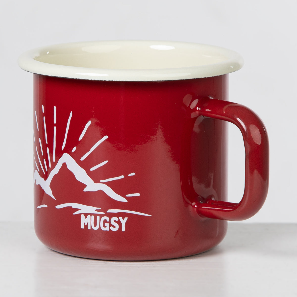 REDLINE Emaille Geschirr Emaille Becher mit BergMotiv Emaille Tass