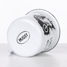 Lade das Bild in den Galerie-Viewer, MOUNTAINBIKE Emaillebecher in weiß - Inhalt 330ml - verschiedene MTB Motive