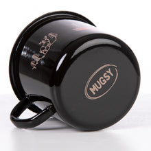 Lade das Bild in den Galerie-Viewer, 3er-PACK BLACK TREK: 3 x schwarze Emaillebecher mit Trekking und Wandermotiven