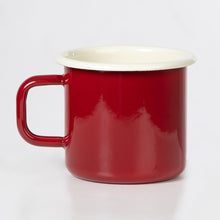 Lade das Bild in den Galerie-Viewer, REDLINE Emaille Geschirr: Emaille Becher mit Berg-Motiv | Emaille Tasse für Outdoor, Camping | 350 ml