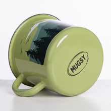 Lade das Bild in den Galerie-Viewer, RESPECT NATURE Emaillebecher in grün/beige - 330ml