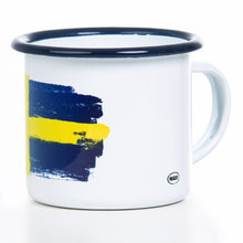 Lade das Bild in den Galerie-Viewer, SCHWEDEN Emaillebecher mit Flaggen Motiv