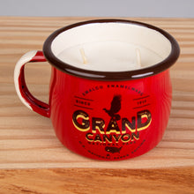 Lade das Bild in den Galerie-Viewer, Sojawachs Kerze im Emaillebecher | Becher 350ml | Modell: Grand Canyon