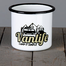 Lade das Bild in den Galerie-Viewer, VANLIFE Emaillebecher weiß