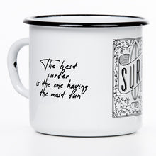 Lade das Bild in den Galerie-Viewer, SURF Emaillebecher in weiß - Inhalt: 330ml