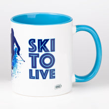 Lade das Bild in den Galerie-Viewer, LIVE TO SKI Keramiktasse