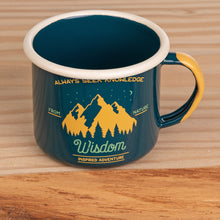 Lade das Bild in den Galerie-Viewer, WISDOM Serie | Emaillebecher 320ml | Farbe: blaugrün