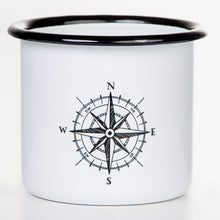 Lade das Bild in den Galerie-Viewer, Emaillebecher mit KOMPASS-Motiv