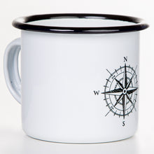 Lade das Bild in den Galerie-Viewer, Emaillebecher mit KOMPASS-Motiv