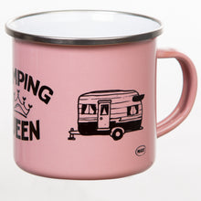 Lade das Bild in den Galerie-Viewer, CAMPING QUEEN Emaillebecher altrosa