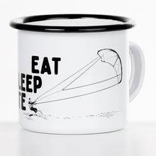 Lade das Bild in den Galerie-Viewer, EAT SLEEP KITE Emaillebecher