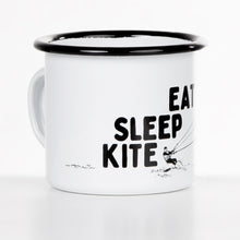 Lade das Bild in den Galerie-Viewer, EAT SLEEP KITE Emaillebecher