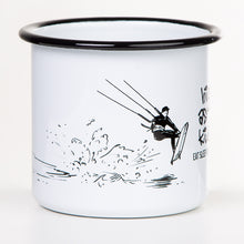 Lade das Bild in den Galerie-Viewer, HIGH AS A KITE - EAT SLEEP KITE REPEAT Emaillebecher