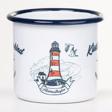 Lade das Bild in den Galerie-Viewer, KÜSTENKIND - HEIMATHAFEN maritimer Emaillebecher