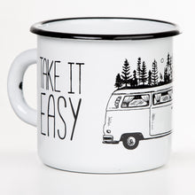 Lade das Bild in den Galerie-Viewer, KEEP IT SIMPLE - TAKE IT EASY Emaillebecher - 330ml - verschiedene Farben