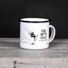 Lade das Bild in den Galerie-Viewer, HIGH AS A KITE - EAT SLEEP KITE REPEAT Emaillebecher