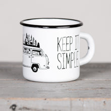 Lade das Bild in den Galerie-Viewer, KEEP IT SIMPLE - TAKE IT EASY Emaillebecher - 330ml - verschiedene Farben