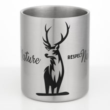 Lade das Bild in den Galerie-Viewer, RESPECT NATURE Edelstahlbecher mit Karabiner