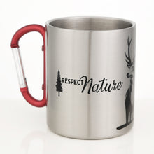 Lade das Bild in den Galerie-Viewer, RESPECT NATURE Edelstahlbecher mit Karabiner