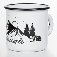 Lade das Bild in den Galerie-Viewer, I HATE PEOPLE Emaillebecher weiß