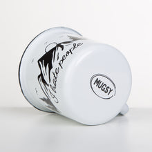 Lade das Bild in den Galerie-Viewer, I HATE PEOPLE Emaillebecher weiß