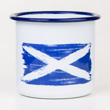 Lade das Bild in den Galerie-Viewer, SCHOTTLAND Emaillebecher mit Flaggen Motiv