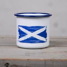 Lade das Bild in den Galerie-Viewer, SCHOTTLAND Emaillebecher mit Flaggen Motiv