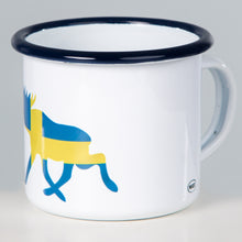 Lade das Bild in den Galerie-Viewer, SCHWEDEN Emaillebecher mit Elch Motiv
