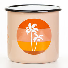 Lade das Bild in den Galerie-Viewer, LAZY DAYS Emaillebecher im Retro Style - sandfarben, 2 Designvarianten - Inhalt 330ml