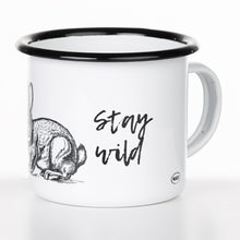 Lade das Bild in den Galerie-Viewer, Emaillebecher "STAY WILD - STAY FREE"-Serie mit Motiv: Hase
