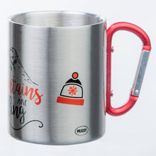 Lade das Bild in den Galerie-Viewer, MOUNTAINS ARE CALLING Edelstahlbecher mit Karabiner