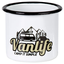 Lade das Bild in den Galerie-Viewer, VANLIFE Emaillebecher weiß