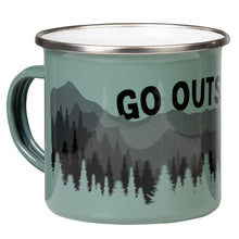 Lade das Bild in den Galerie-Viewer, GO OUTSIDE - Emaillebecher olivgrün