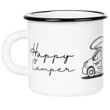 Lade das Bild in den Galerie-Viewer, HAPPY CAMPER Emaillebecher mit Alkoven Wohnmobil