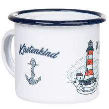 Lade das Bild in den Galerie-Viewer, KÜSTENKIND - HEIMATHAFEN maritimer Emaillebecher