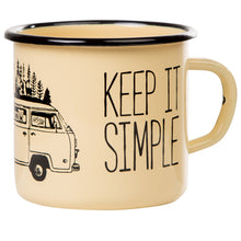 Lade das Bild in den Galerie-Viewer, KEEP IT SIMPLE - TAKE IT EASY Emaillebecher - 330ml - verschiedene Farben