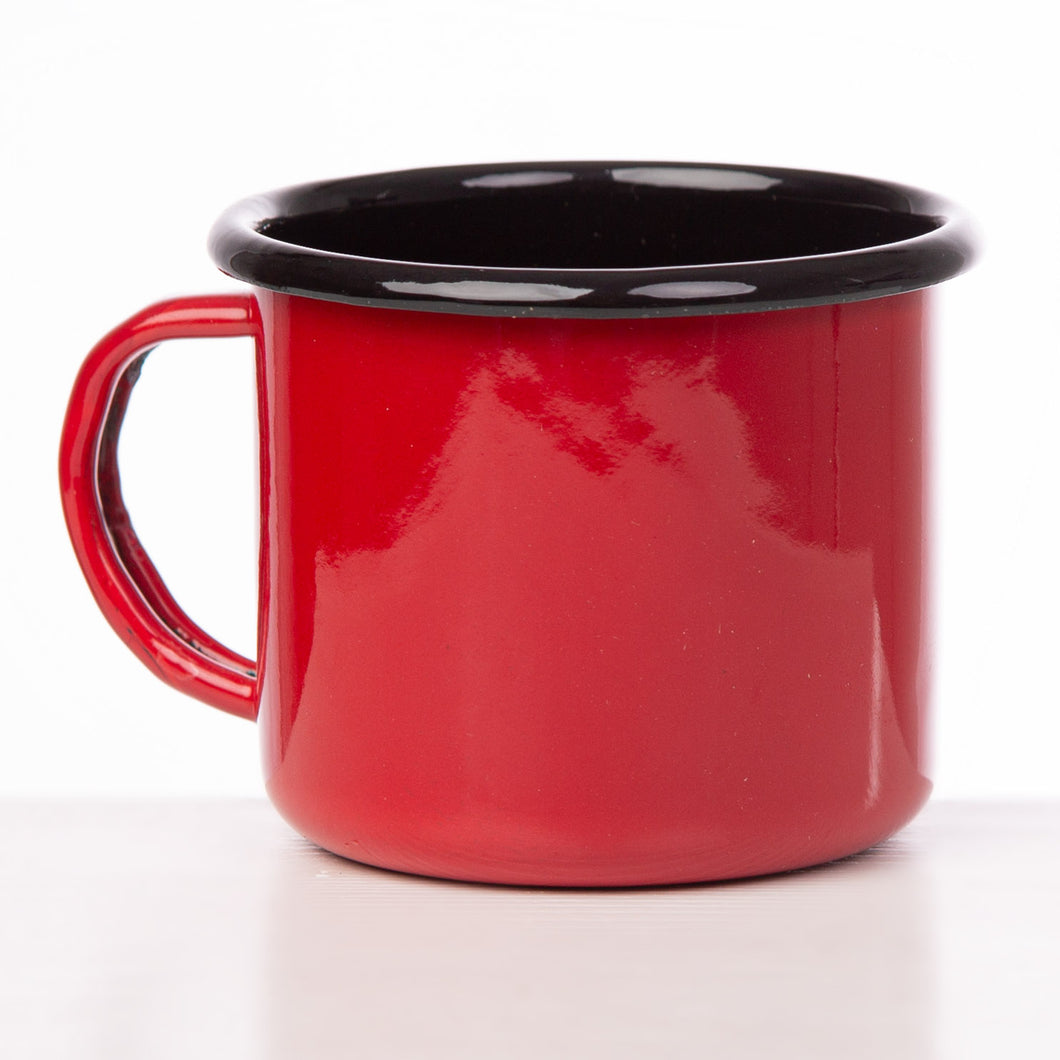 PLAIN Serie | Emaillebecher 320ml | Farbe: rot