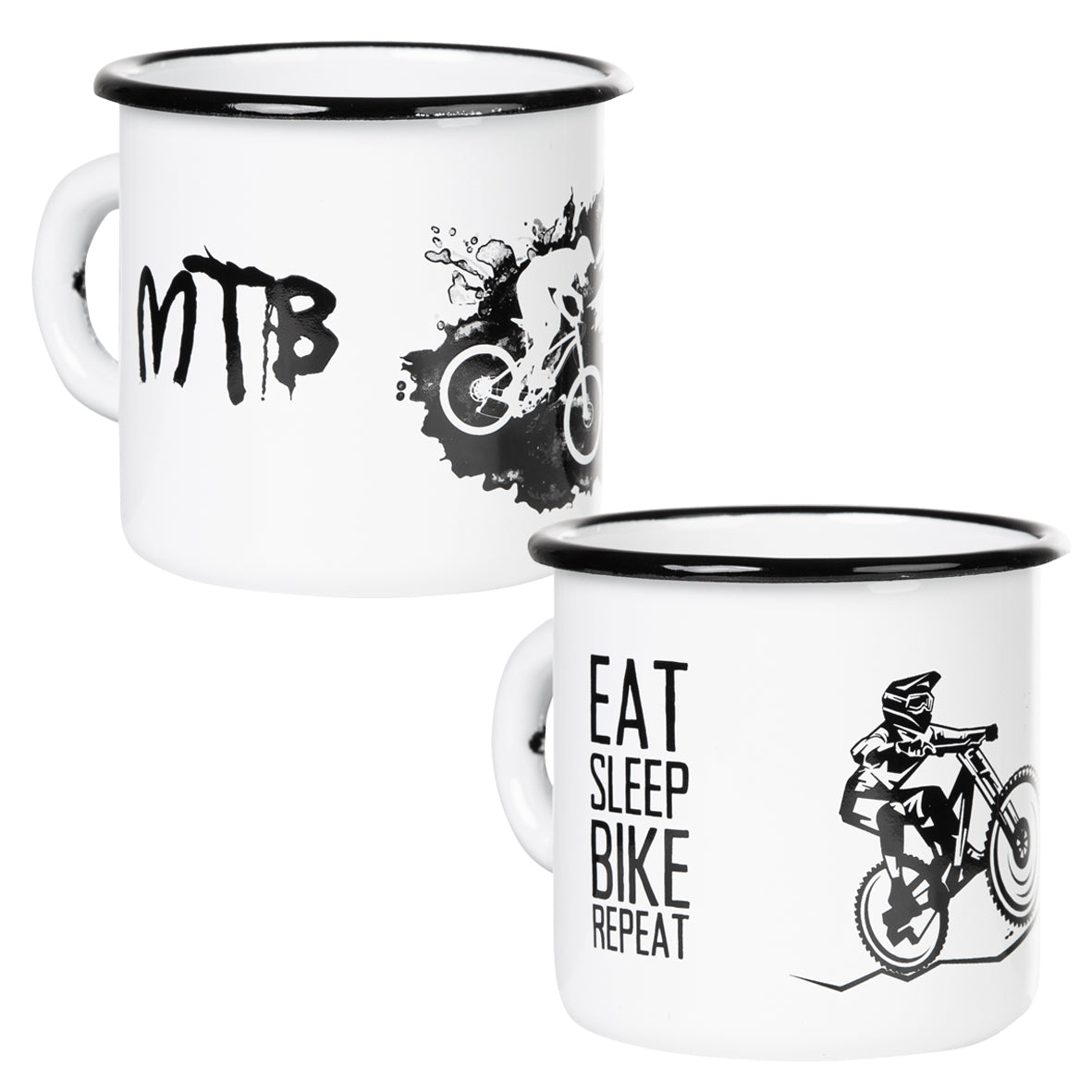 mountainbike tasse 2er-PACK MOUNTAINBIKE: 2x Emaillebecher MTB Style – MUGSY