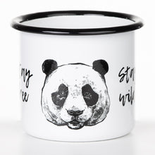 Lade das Bild in den Galerie-Viewer, Emaillebecher &quot;STAY WILD - STAY FREE&quot;-Serie mit Motiv: Panda
