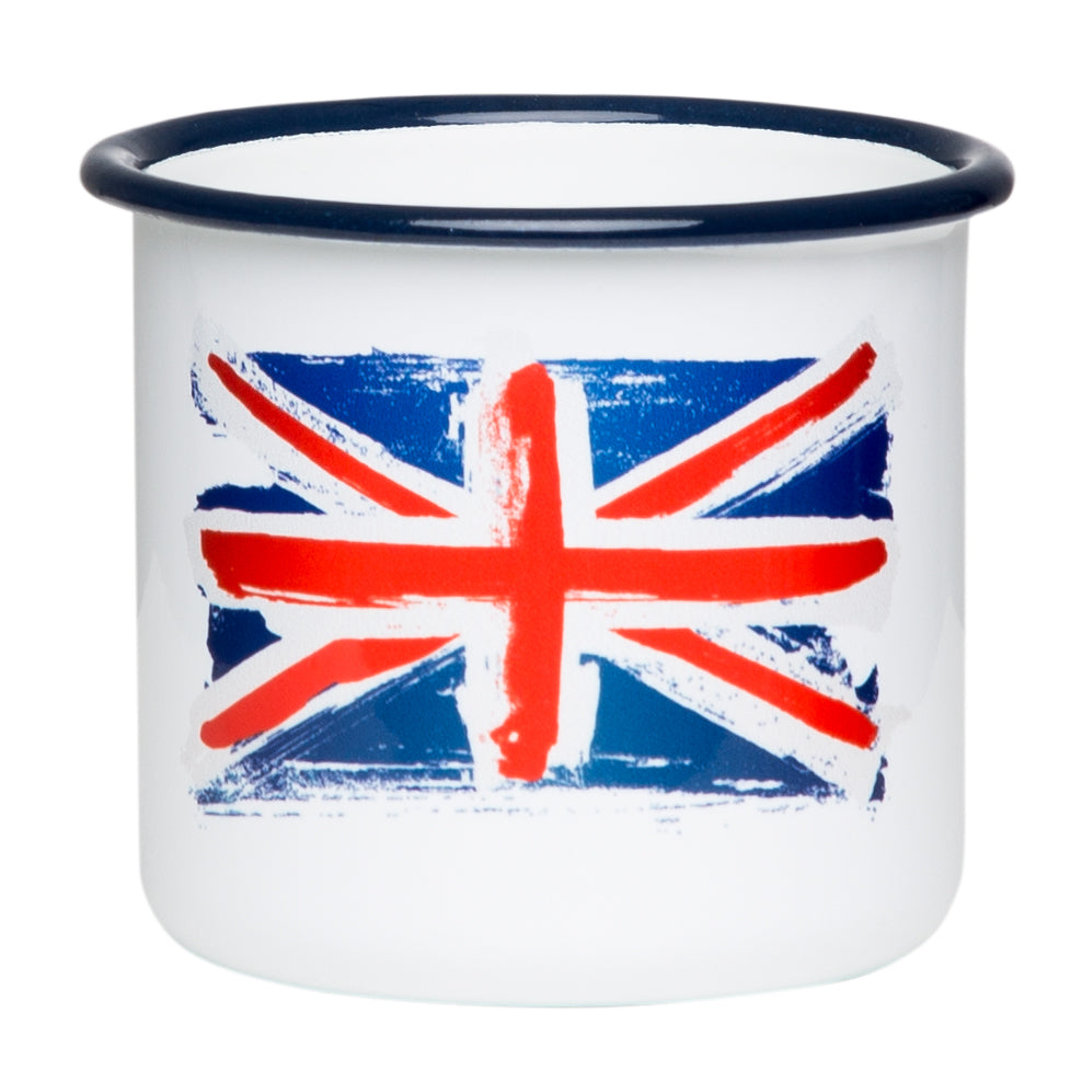 UK Emaillebecher mit Flaggen Motiv