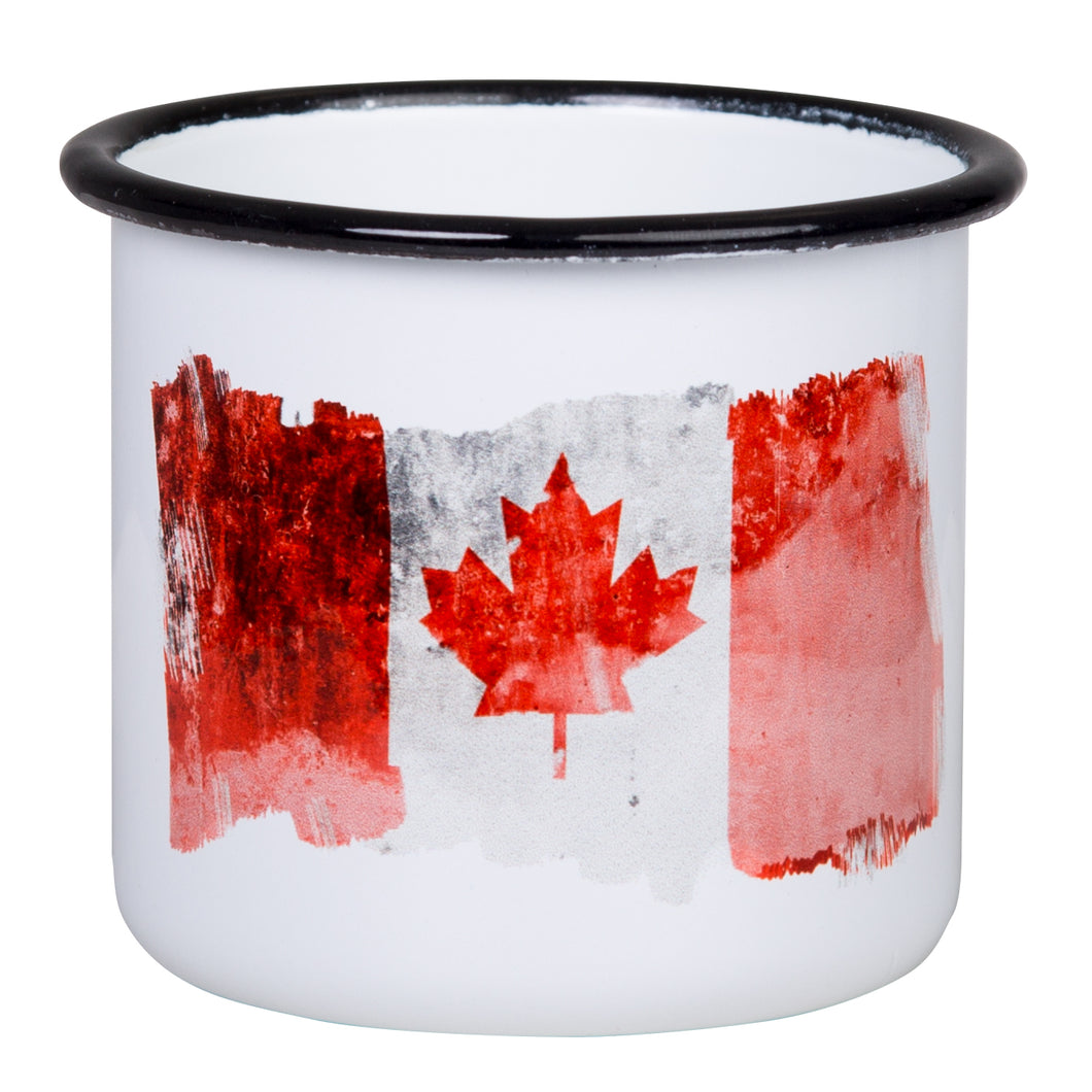 CANADA Emaillebecher mit Flaggen Motiv