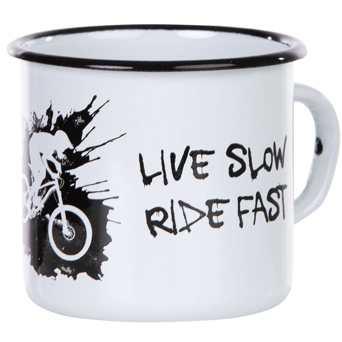 tasse mountainbike MOUNTAINBIKE Emaillebecher in weiß - Inhalt 330ml